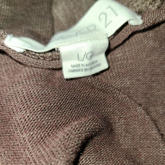 Forever 21 Pullover Sweater Brown Shirt Women's Size Large - Picture 5 of 6